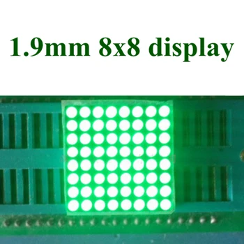10 шт. Высококачественная цифровая трубка 8x8 зеленого цвета, полуоткрытая, 1,9 мм, светодиодный матричный дисплей с общим анодом