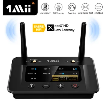 1Mii B03Pro Bluetooth 5,0 Передатчик Приемник aptX LL HD CSR8675 HiFi 32bit DAC 3,5 мм Aux Bluetooth Адаптер для ТВ ПК Наушников