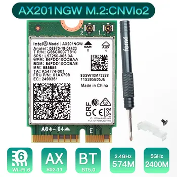 2,4 Гбит/с Wifi 6 Беспроводная карта Для Intel AX201 AX201NGW CNVio 2 Bluetooth 5,0 Сетевой Адаптер WiFi Карты 802.11ax/ac Windows 10