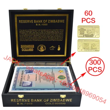 300 шт./кор. Банкнот с сертификатом Зимбабве, контейнеров Googolplex и 30 шт. Серийных Банкнот с золотыми самородками, защищенных от ультрафиолетовой подделки