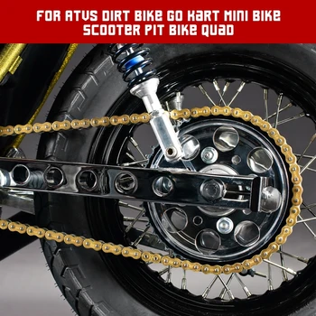 420 Цепь Стандартная Роликовая цепь 132 звена r Для 110cc 125cc Dirt Pit Bike ATV Квадроцикл Картинг Скутер Мини Байк Мотоцикл