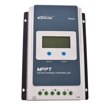 EPever 40A MPPT ЖК-контроллер заряда, связь с ПК 12 В 24 В, солнечная панель, зарядное устройство, солнечный регулятор