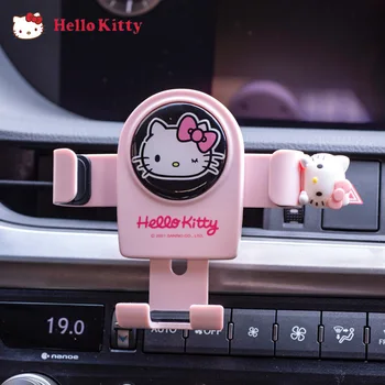 Kawaii Sanrio Аксессуары Автомобильный Кронштейн Hello Kittys Cute Beauty Поддержка мобильного Телефона Выход Воздуха Универсальные Игрушки для Девочек Подарок