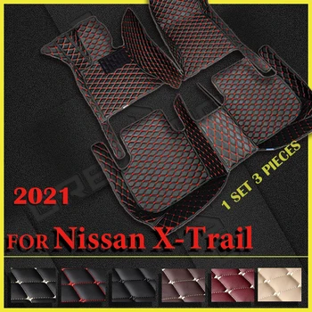 Автомобильные Коврики для Nissan X-Trail Seven Seats 2021 Пользовательские Автоматические Накладки для Ног Автомобильные Ковровые покрытия Аксессуары для интерьера