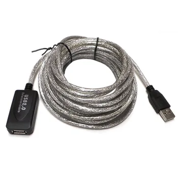 Активный ретранслятор USB 2,0 от мужчины к женщине Удлинительный кабель Шнур-адаптер 5 м/10 м/15 м/20 м Опционально