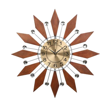 Большие настенные часы Современный дизайн Простая ретро Атмосфера Немой Кварцевые Часы Гостиная Домашний Современный Декор Настенные Часы Новинка 2022 года