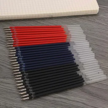 Высококачественная Гелевая ручка для заправки чернил 20 шт., синий, черный, красный, 0,5 мм, канцелярские принадлежности для школьников, Стандартная гелевая ручка