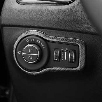 Дизайн из углеродного волокна ABS, переключатель передних противотуманных фар, внутренняя отделка крышки, рамка, панель лампы для Jeep Compass 2017 2018, детектор кузова автомобиля