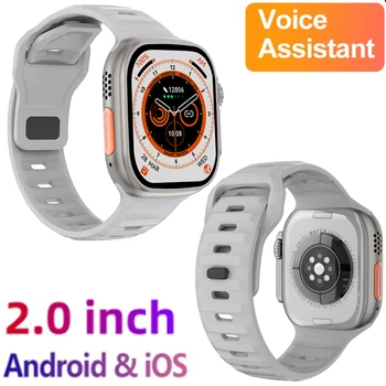 для NOKIA 6.1 Plus X6 6 2018 X7 7 Plus 8 9 5.2 5 Мужские умные часы с 2,0-дюймовым HD-экраном, Голосовой помощник с искусственным Интеллектом, мониторинг уровня кислорода в крови