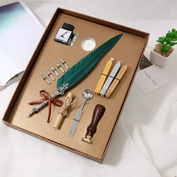 Европейская Подарочная стеганая ручка с подарочной коробкой, подарочный набор ручек, Набор Dip-ручек