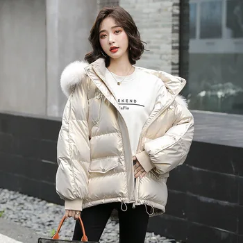 Зимняя одежда 2023, Женское Новое модное короткое хлопковое пальто Kpop, универсальное утолщенное повседневное пальто