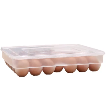 Коробка для хранения яиц Пищевой контейнер 34 Сетки Держатель для хранения яиц с крышкой для домашней кухни Прозрачная коробка для яиц