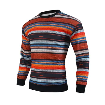 Модный Новый Мужской свитер с круглым вырезом, Свободный трикотаж в тон, Пуловеры, Мужская одежда, Высокоэластичные мужские футболки с длинными рукавами, топы