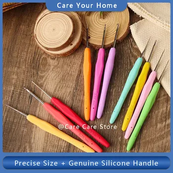 Набор крючков для вязания своими руками, Набор крючков для вязания, настоящая силиконовая ручка, набор игл для вышивания, Бесплатная доставка