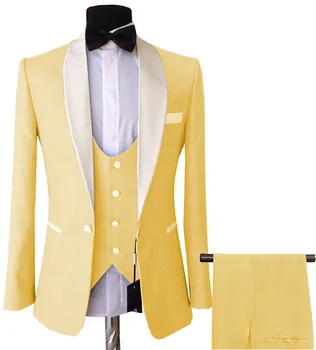 Новый повседневный мужской костюм (куртка + жилет + брюки) Деловой банкетный преподаватель, государственный служащий, профессиональное свадебное платье, костюм Homme