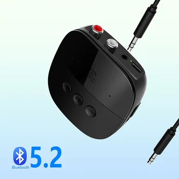 Приемник Bluetooth 5.2 с NFC, USB, слотом для карт TF, 3,5 мм AUX/RCA, беспроводным аудиоадаптером для домашней стереосистемы с потоковой передачей музыки