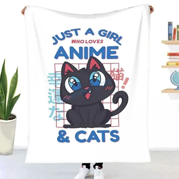 Просто девушка, которая любит аниме и кошек - Названия аниме для девочек, Зимние фланелевые покрывала, простыни, одеяла на автомобили