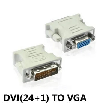 Разъем для компьютерного монитора, Видео, Белый Пластик, прочный DVI 24 + 1 К VGA, Женский универсальный конвертер, адаптер Mini
