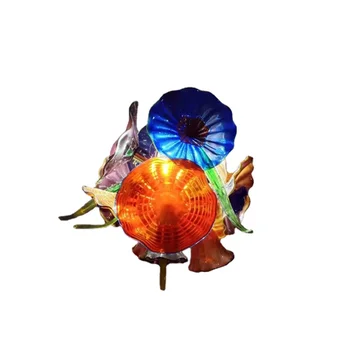 Специальный дизайн diy ручной выдувной стеклянный подвесной светильник в виде цветка
