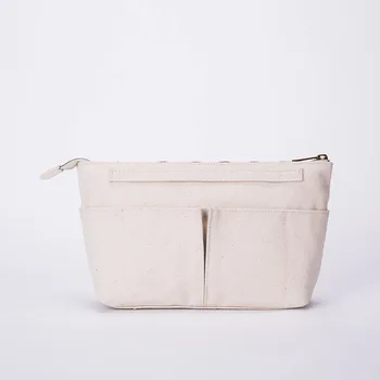 Сумка-органайзер, подходящая для женщин дизайнерского бренда, холщовая косметичка для макияжа, дорожная внутренняя сумка для хранения, женская сумочка-тоут